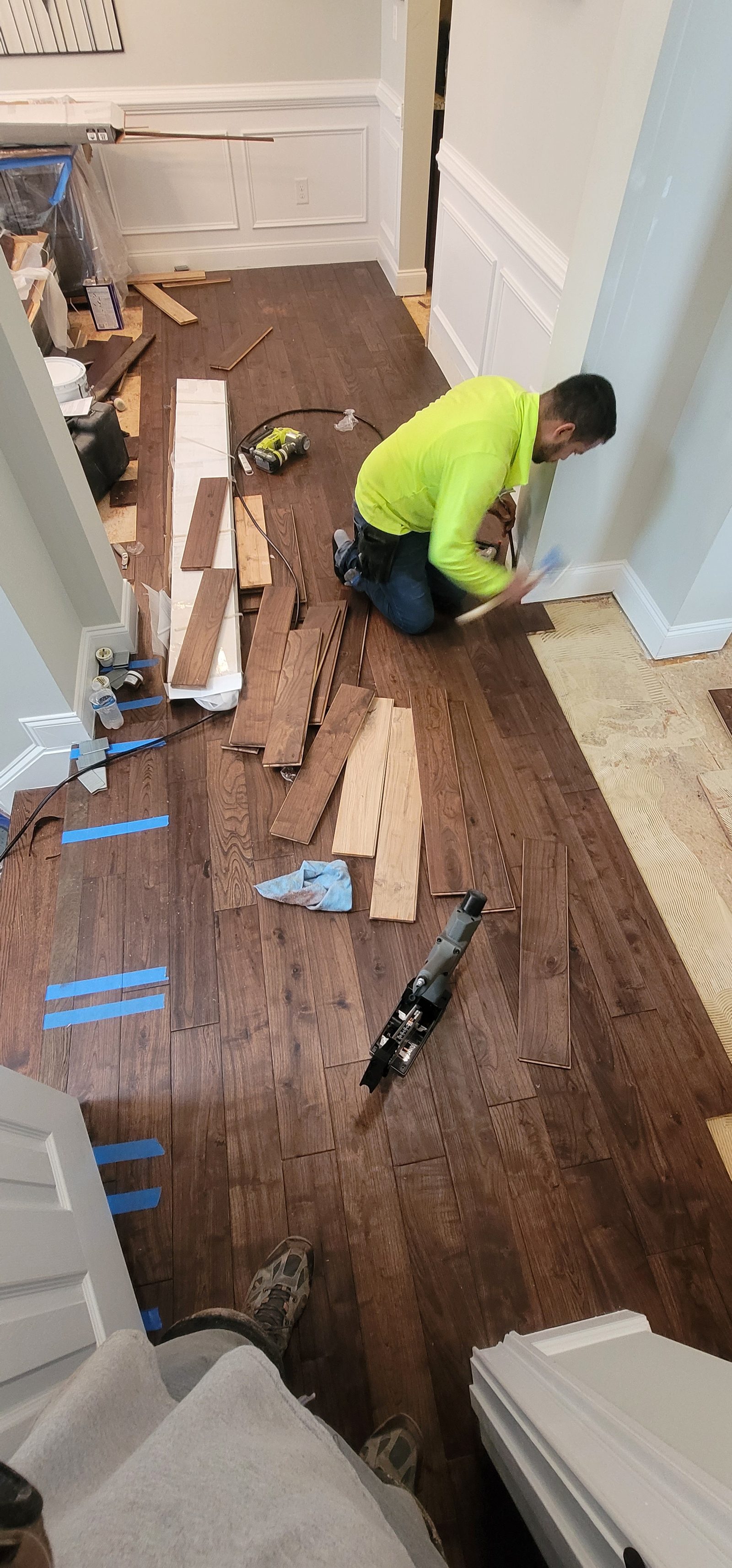 Nail-down hardwood floor installation North Atlanta GA