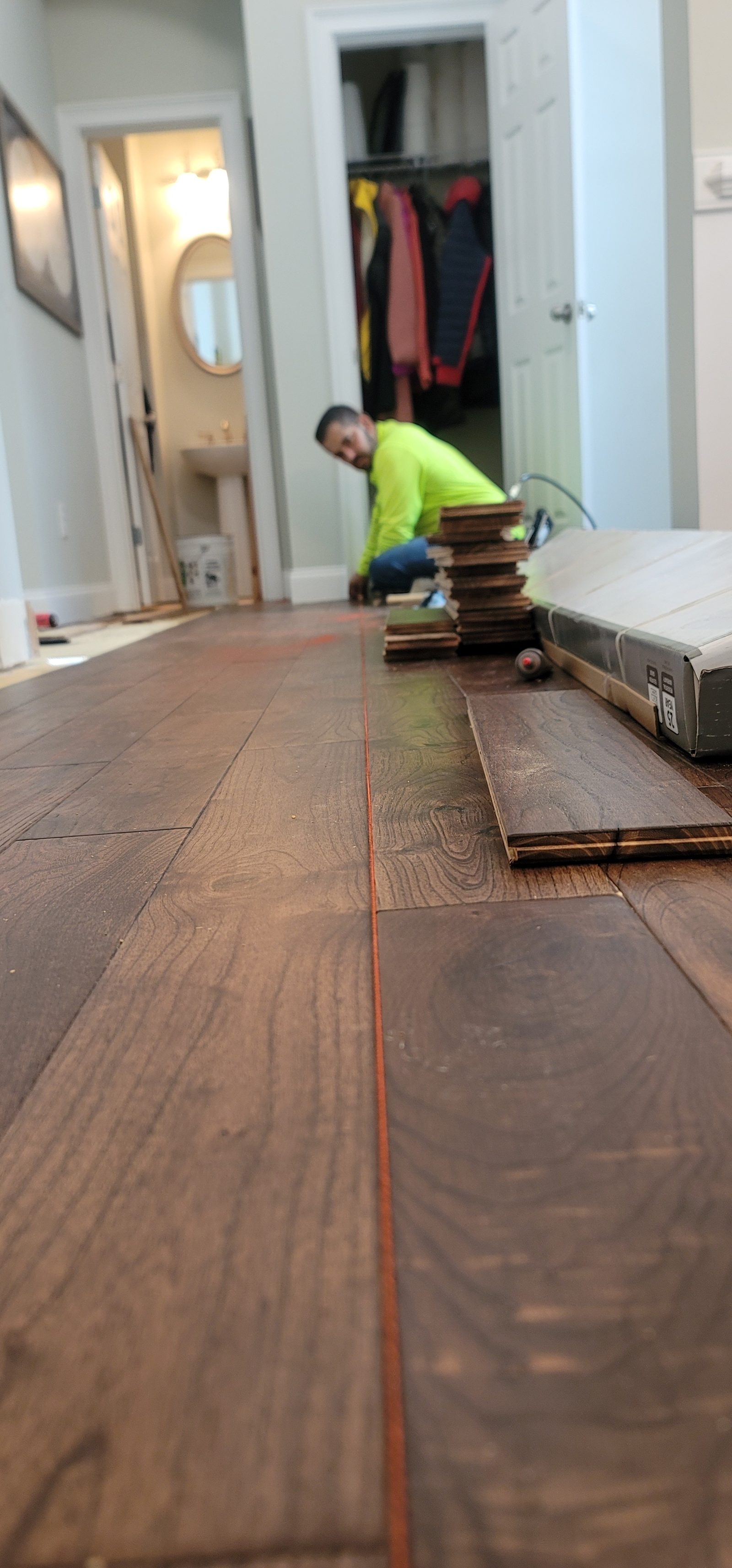 Solid hardwood nail-down installation LAF Pro Services